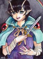 bandage fang oc rainbow smile sword trad yuribell // 776x1070 // 2.0MB